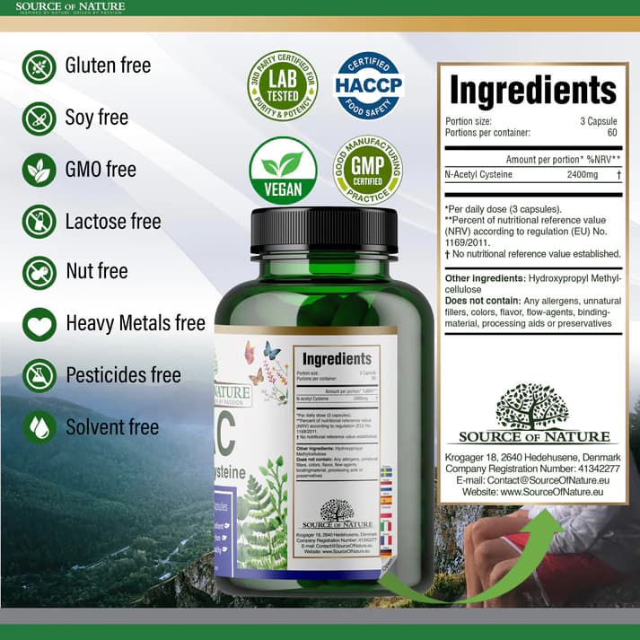 NAC (N-Acetyl Cysteine) 800mg - 180stk 3