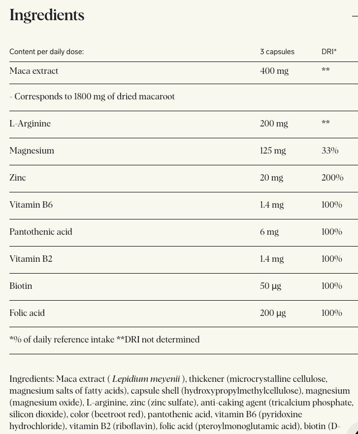 Maca L-arginine 180stk 2