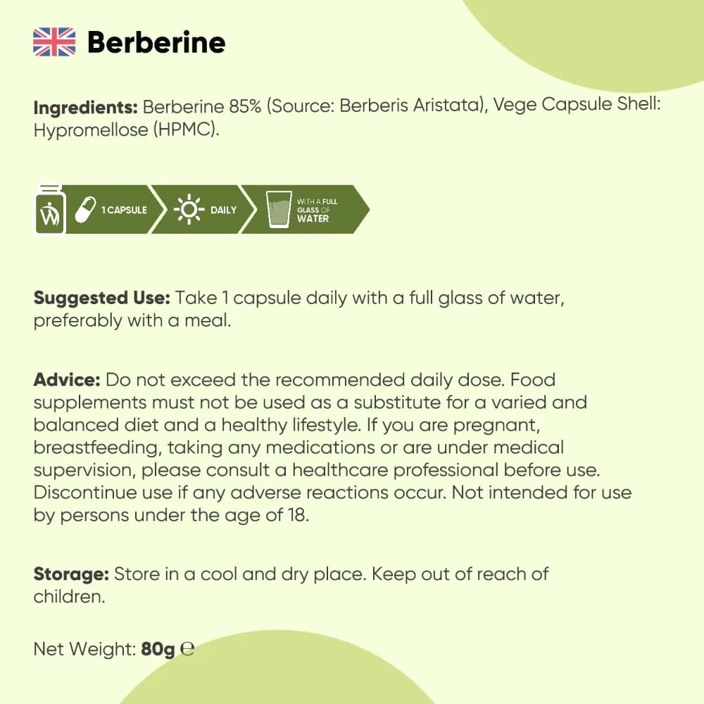 Hreint Berberine - 500mg 120 hylki 2