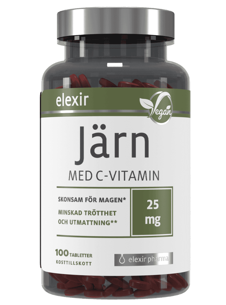 Járntöflur með Vítamín C - 100stk