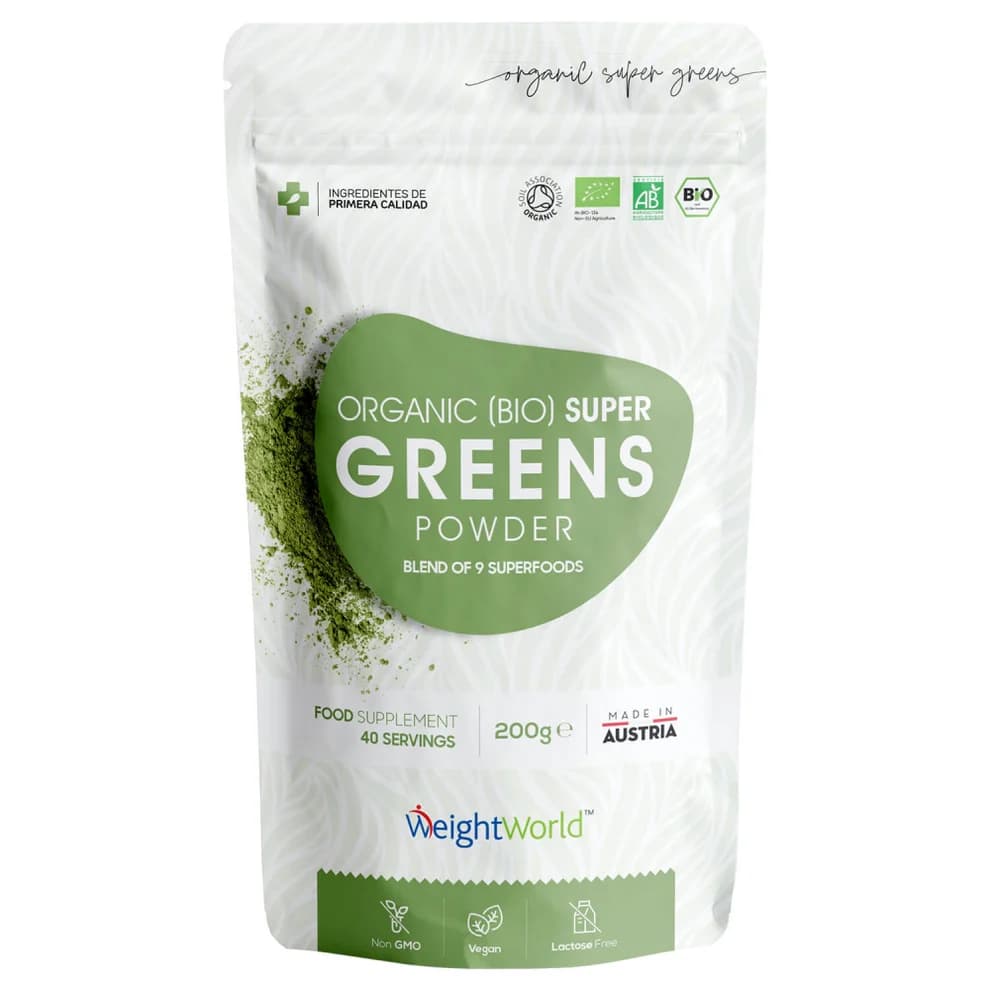 Organic Supergreens Powder With 9 Superfoods