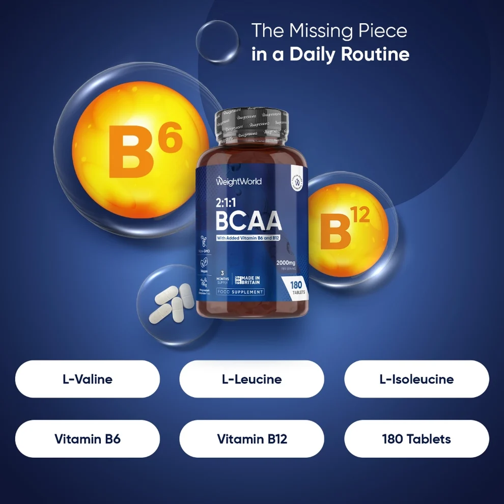BCAA með B6 og B12 töflum 2