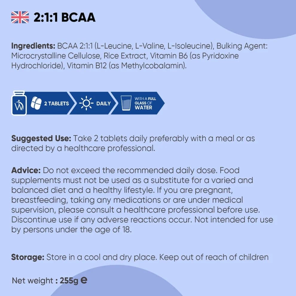 BCAA með B6 og B12 töflum 5