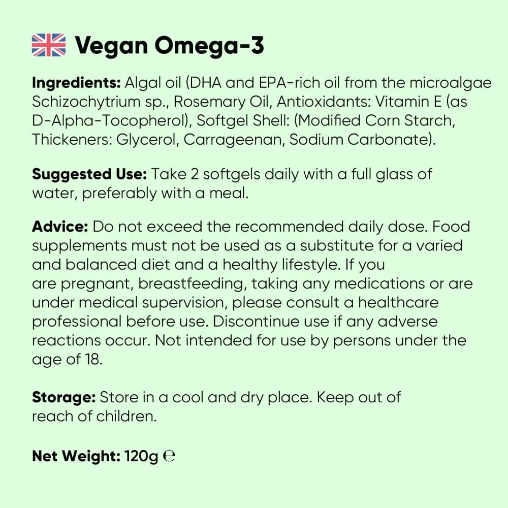 Vegan Omega - 3 softgel hylki 10