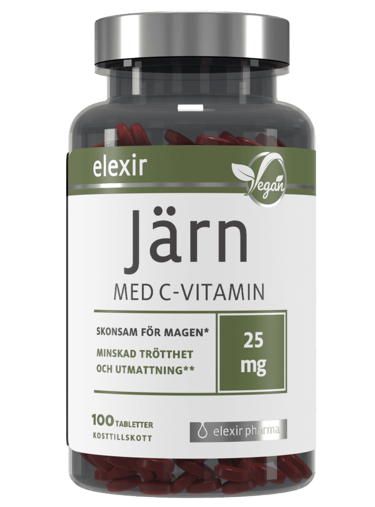 Járntöflur með Vítamín C - 100stk